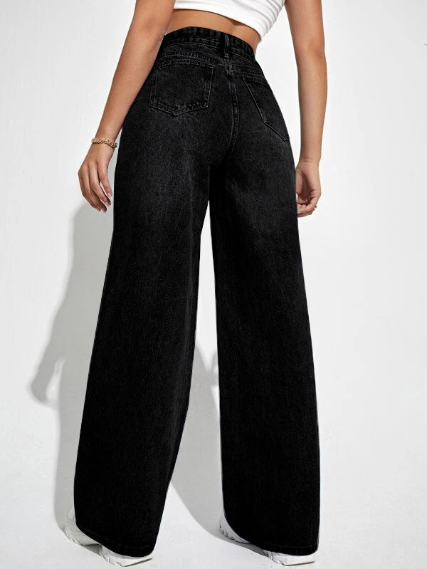 Jeans Rectos Holgados para Mujer