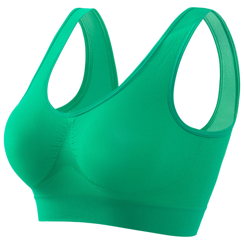 plus size Underwear Women's Small Chest Push-up chubby girl Non-rims Yoga Sports Bra Thin Padded Sexual Beauty Vest