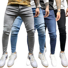 Jeans con Bordado y Cremalleras para Hombre