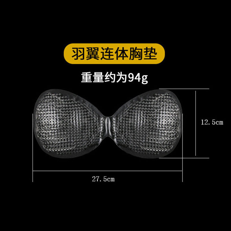 Honeycomb Chest Pad Breathable Thickened Swimwear Small Chest Increase Sports Underwear Chest Pad Anti-expansion Silicone Transparent Insert