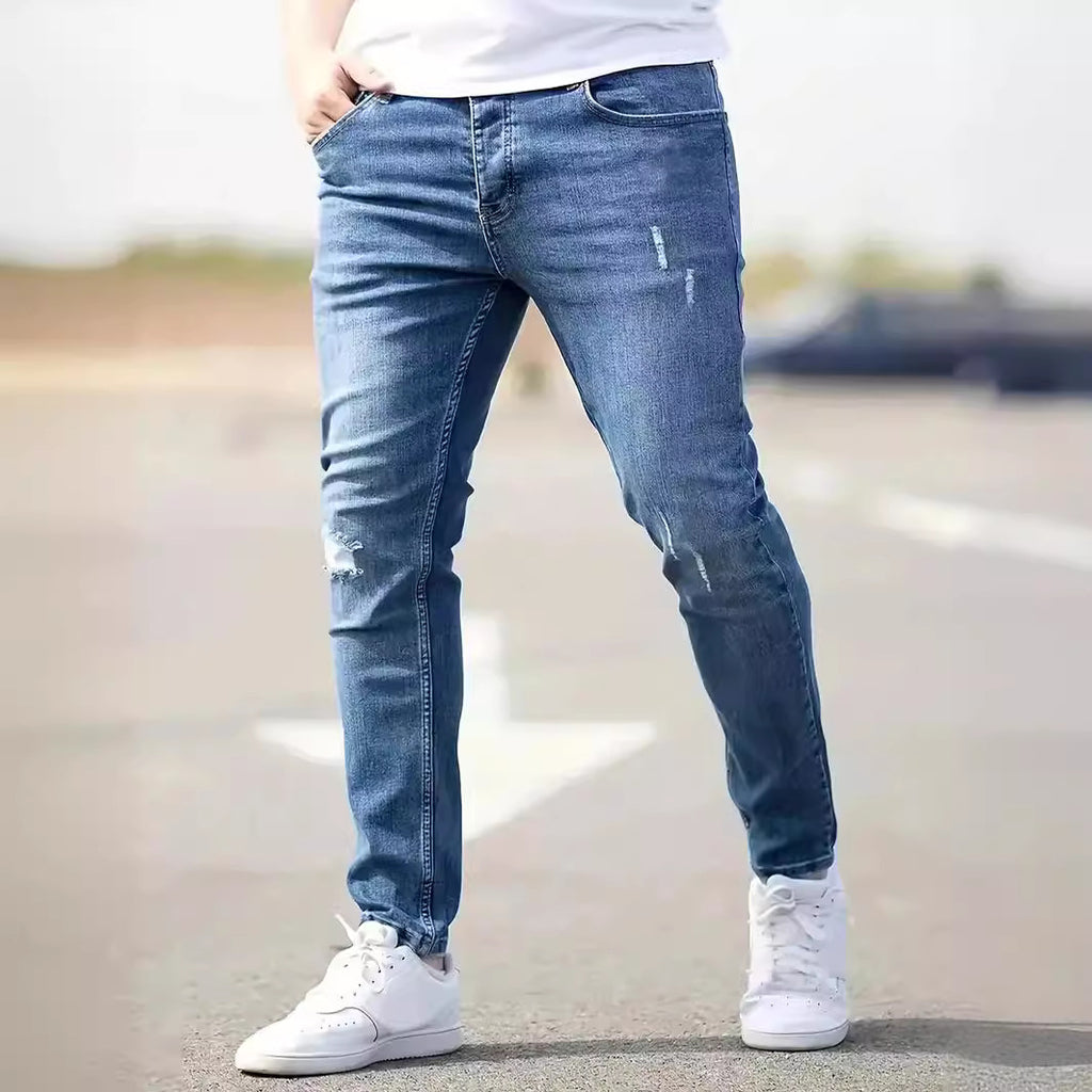 Cross-Border Carefully Selected Goods Men's American Stretch Leg Jeans Amazon Tight Jeans Men's Jeans