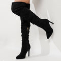 Cross-border Foreign Trade Autumn and Winter New Slim Pointed Over-the-knee Boots Heap Boots Thin Heel Women's Shoes Fashion Women's Boots
