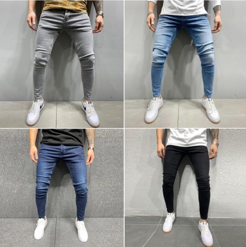 Jeans con Bordado y Cremalleras para Hombre