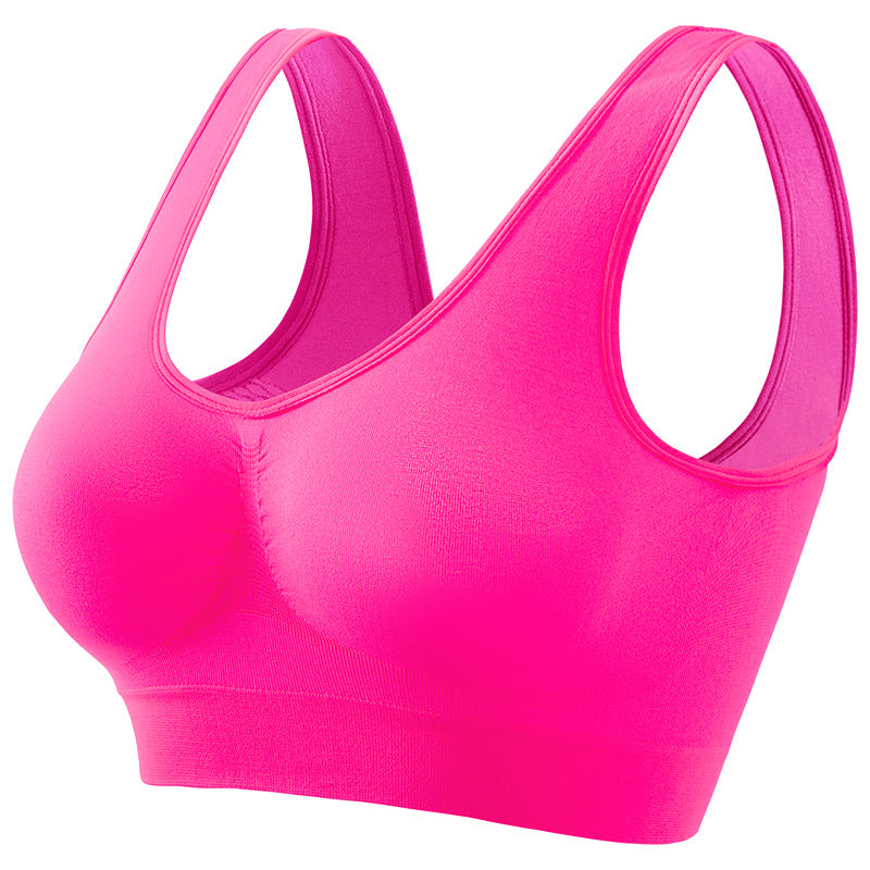 plus size Underwear Women's Small Chest Push-up chubby girl Non-rims Yoga Sports Bra Thin Padded Sexual Beauty Vest