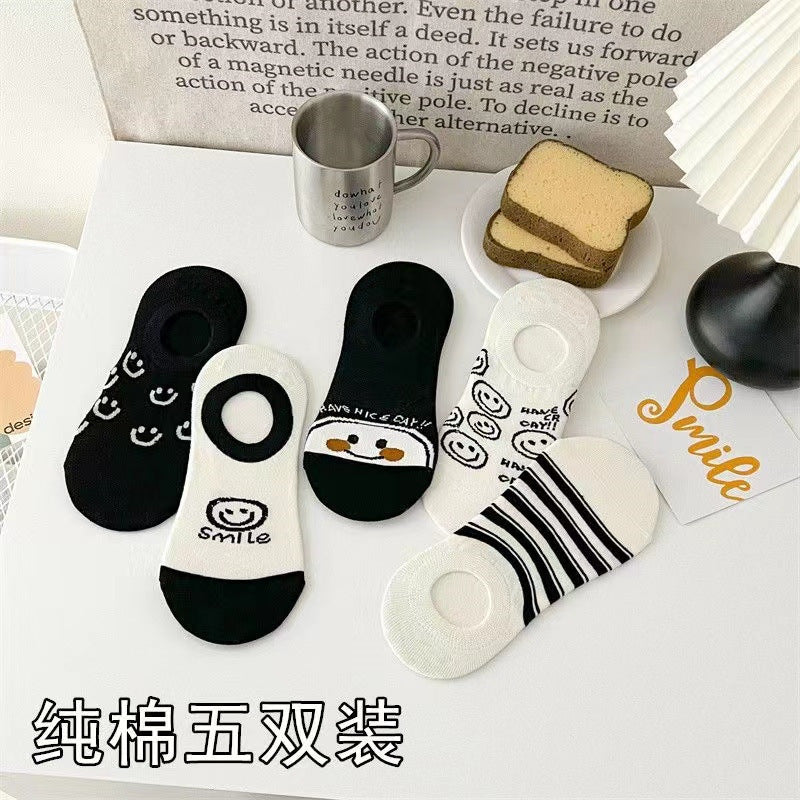 One-Piece Drop-Shipping Men's and Women's Four-Season Anti-Odor and Sweat-Absorbent Short Socks Disposable Socks Men's Welfare Cotton Socks