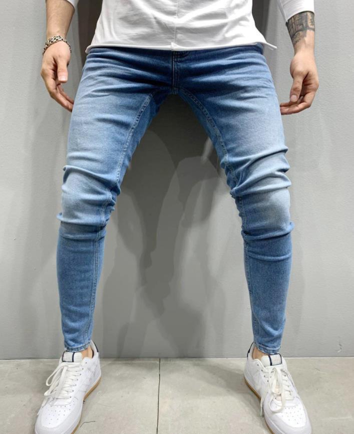 Jeans con Bordado y Cremalleras para Hombre