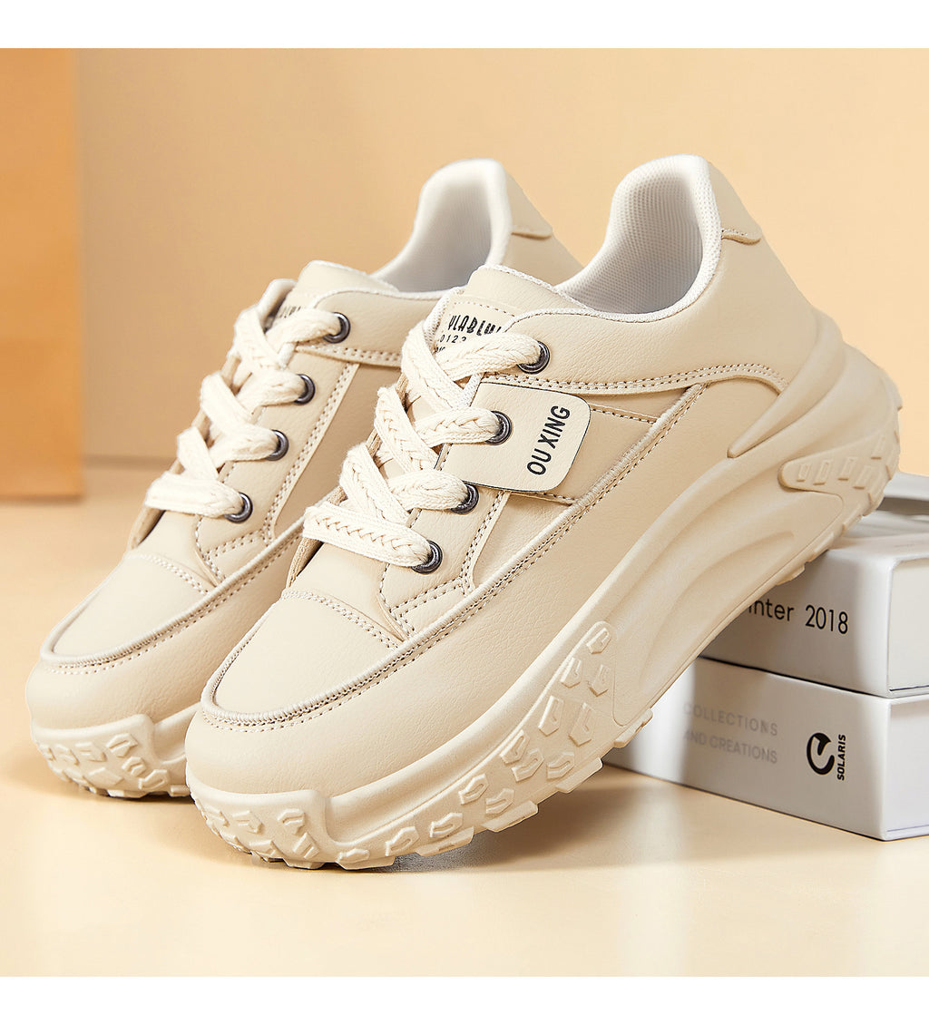 Women's Spring Shoes, Height-Increasing Shoes, Versatile Fashionable Canvas Shoes, Thick-Soled Shoes, Soft-Soled Comfortable Single Shoes, Trendy Casual Shoes
