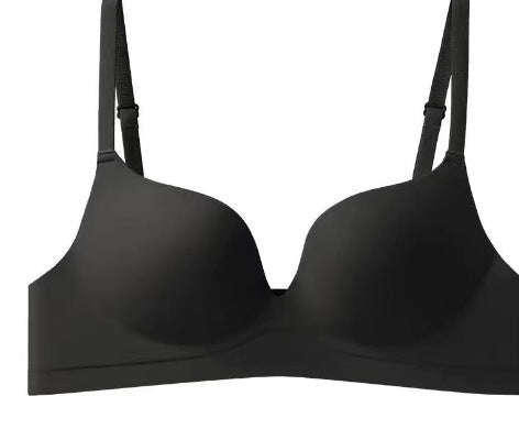 Women's Lingerie for Small Busts, Enhancing and Gathering, Seamless, Push-Up, Wireless, Beautiful Back Bra, Bright Red Bra