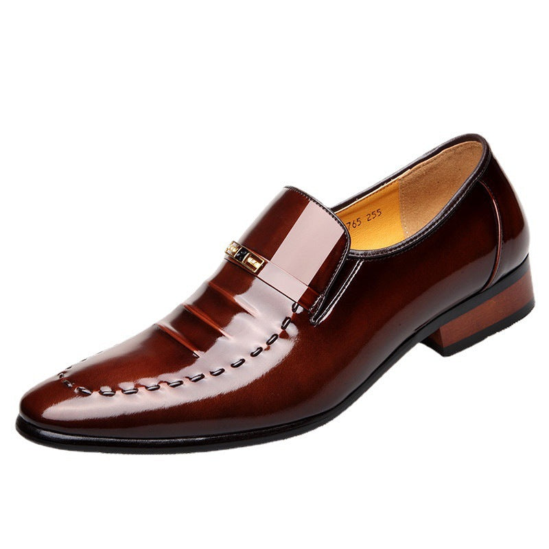 REEHEMES low-top men's shoes spring men's business formal leather shoes men's pointed British cowhide shoes wedding shoes wholesale