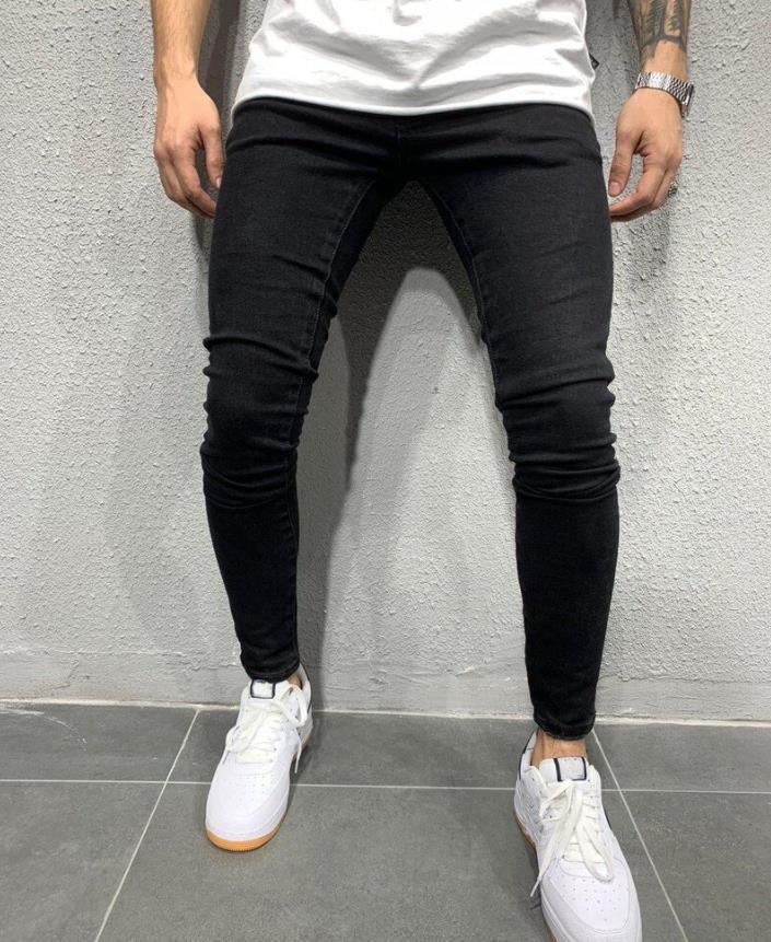Jeans con Bordado y Cremalleras para Hombre