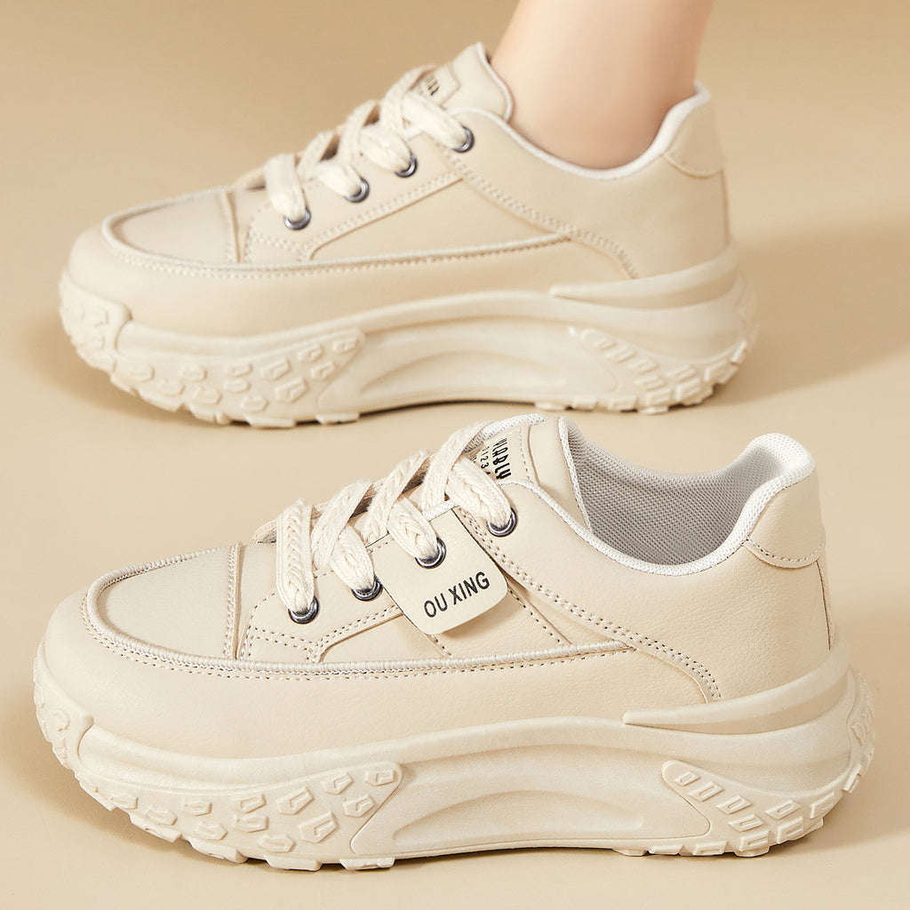 Women's Spring Shoes, Height-Increasing Shoes, Versatile Fashionable Canvas Shoes, Thick-Soled Shoes, Soft-Soled Comfortable Single Shoes, Trendy Casual Shoes