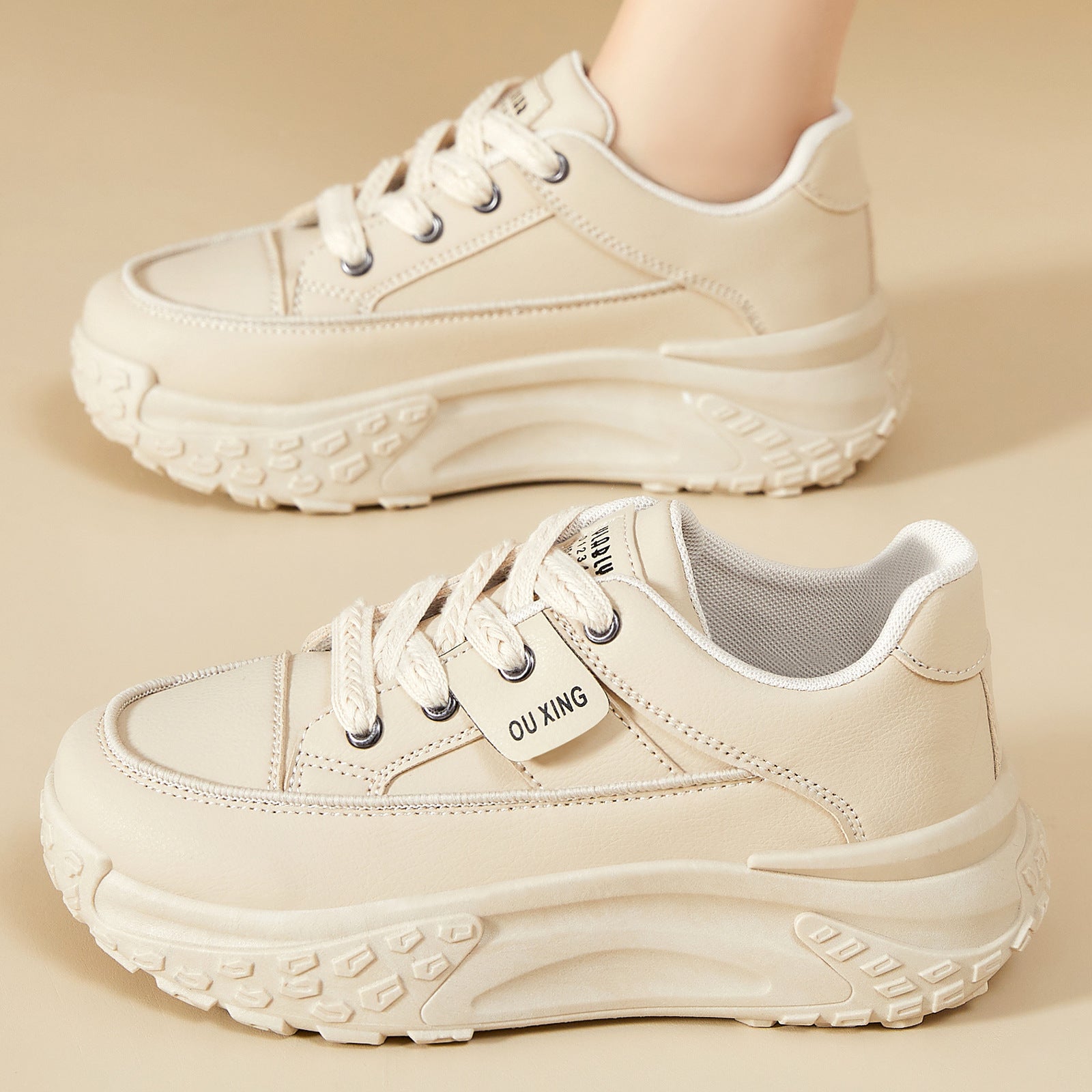 Women's Spring Shoes, Height-Increasing Shoes, Versatile Fashionable Canvas Shoes, Thick-Soled Shoes, Soft-Soled Comfortable Single Shoes, Trendy Casual Shoes