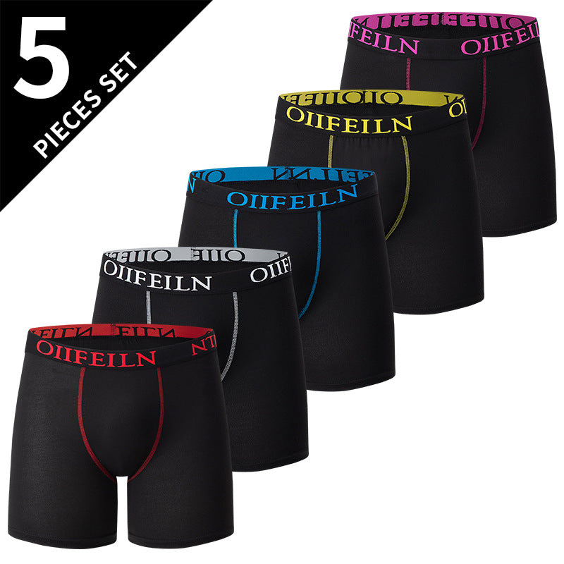 Cross-Border Overseas Platform Specially Designed for American Size Men's Sports Elastic Mid-Length Underwear, Casual and Versatile Cycling Shorts for Men