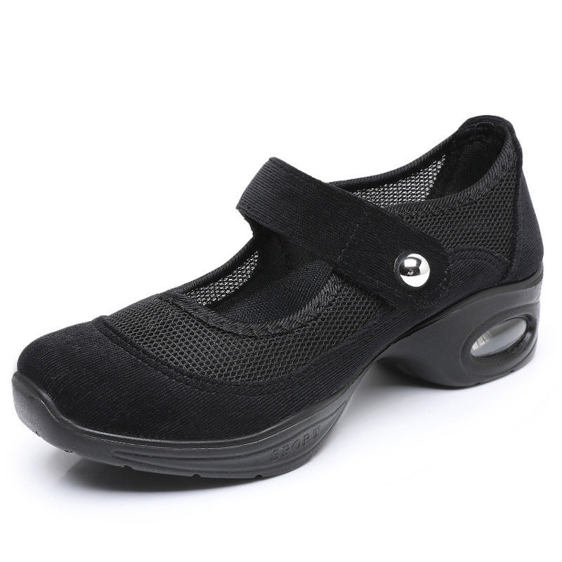 Dancing Shoes Women's Comfortable Soft Sole Square Dancing Women's Shoes Mesh Shoes for Moms Old Beijing Cloth Shoes Thick Sole Work Shoes