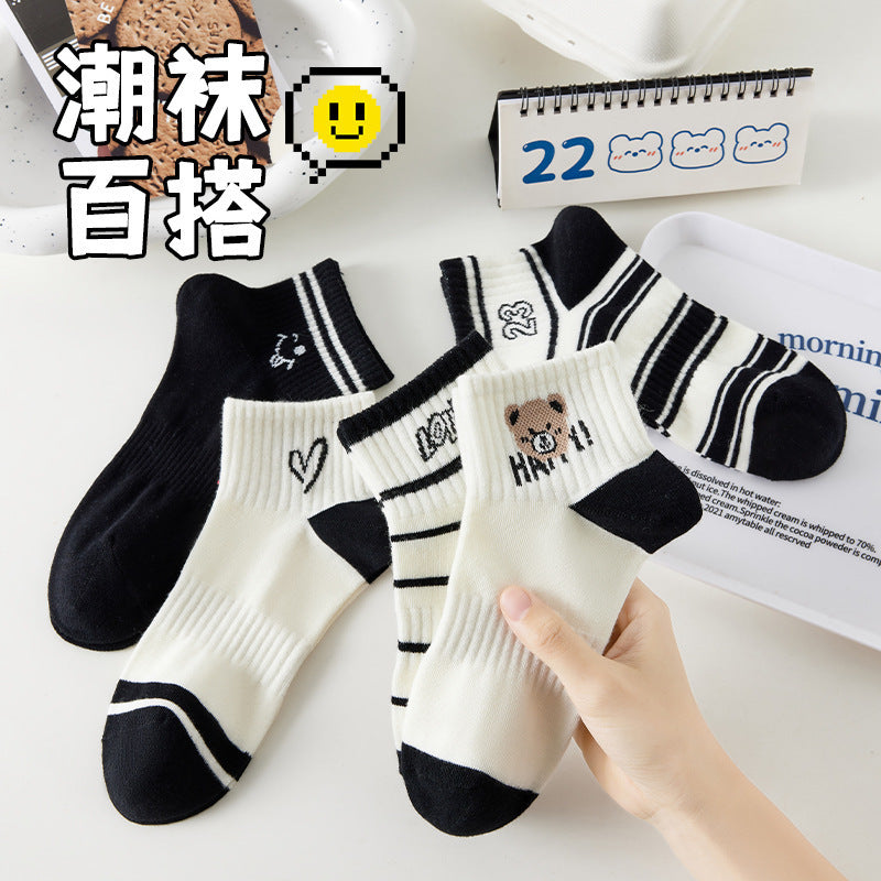 One-Piece Drop-Shipping Men's and Women's Four-Season Anti-Odor and Sweat-Absorbent Short Socks Disposable Socks Men's Welfare Cotton Socks