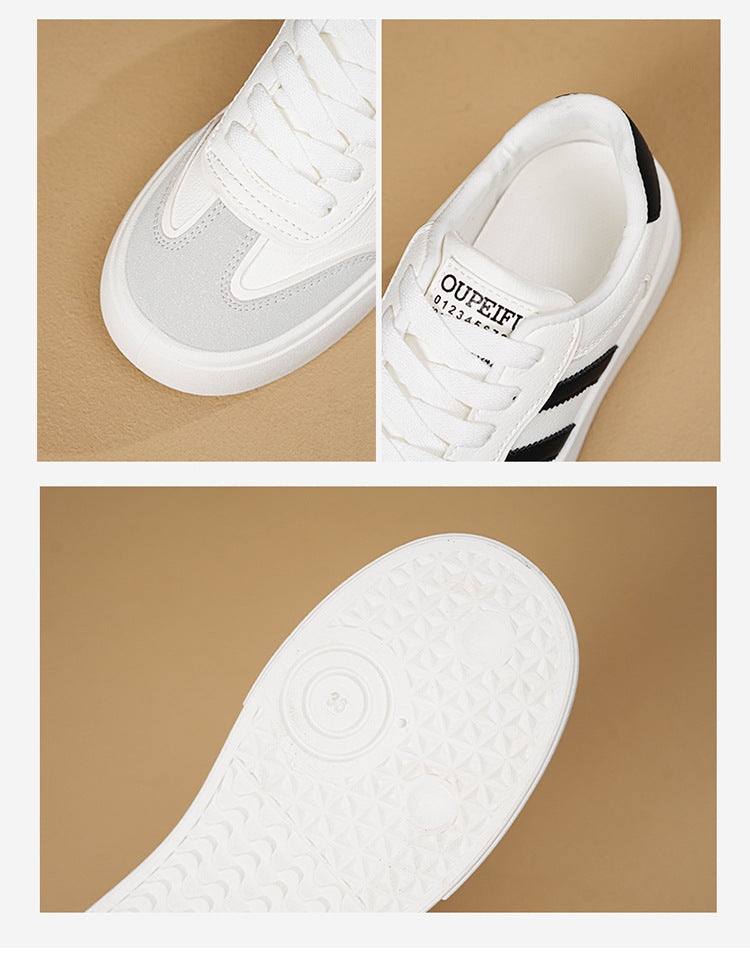 White Shoes Women's Autumn New Women's Shoes 2024 Students Soft Bottom Casual Sports Board Shoes Chic Style Flat Women's Shoes Trendy