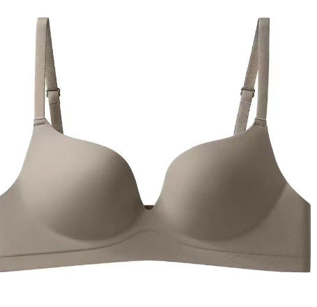 Women's Lingerie for Small Busts, Enhancing and Gathering, Seamless, Push-Up, Wireless, Beautiful Back Bra, Bright Red Bra