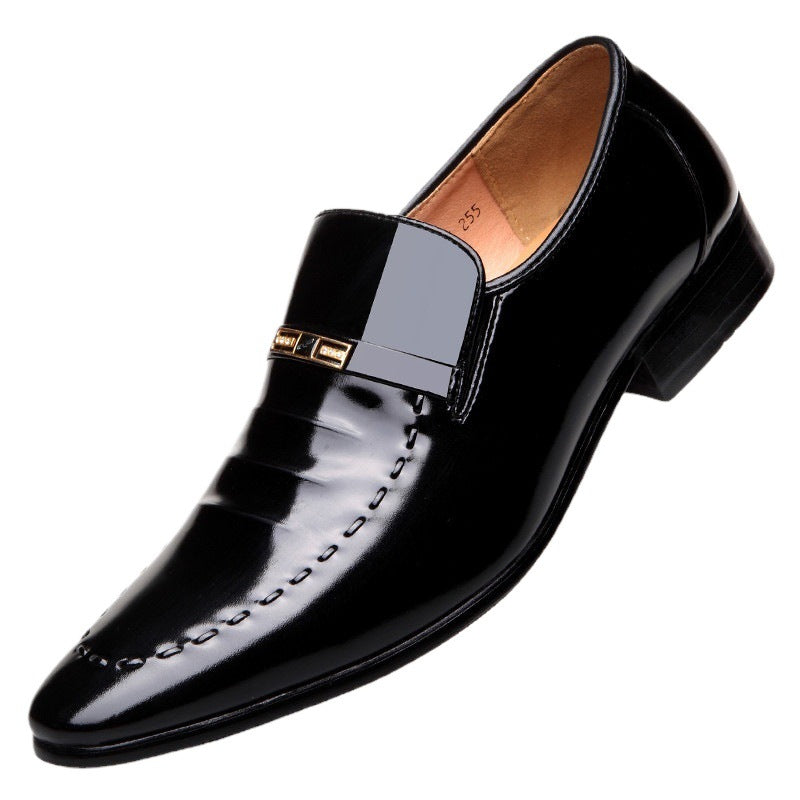 REEHEMES low-top men's shoes spring men's business formal leather shoes men's pointed British cowhide shoes wedding shoes wholesale