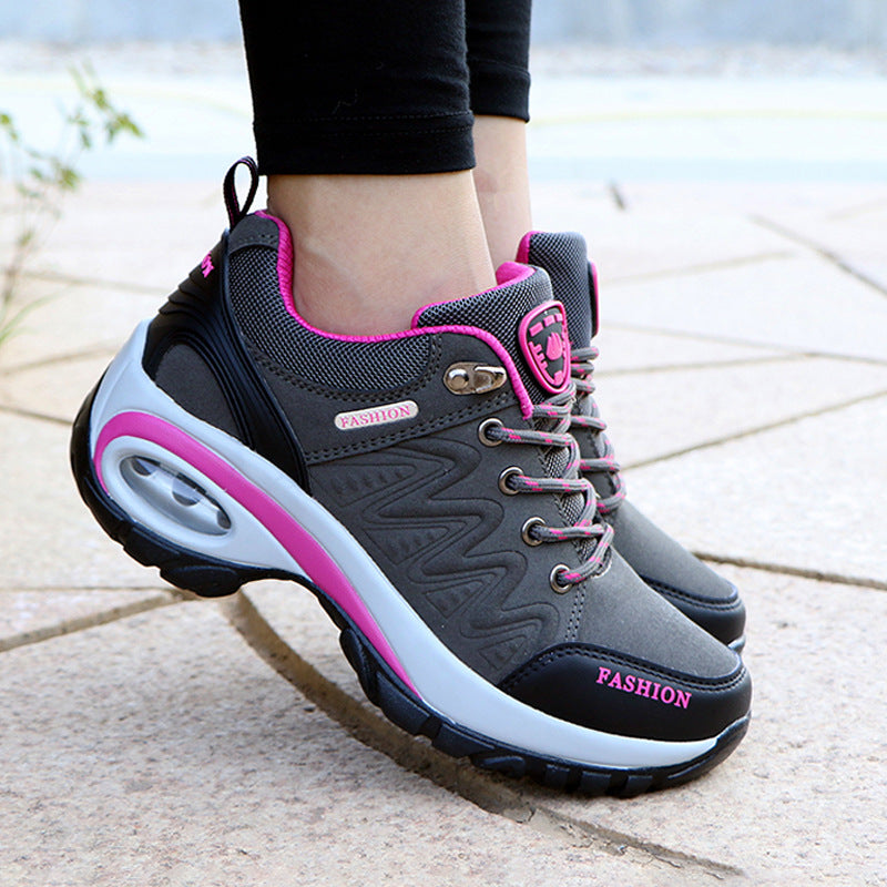 Outdoor Air-Cushion Shoes, Running and Hiking Shoes, Heightening Soft-Soled Shock-Absorbing Mom's Shoes, Sports Versatile Thick-Soled Casual Shoes, Women's Shoes