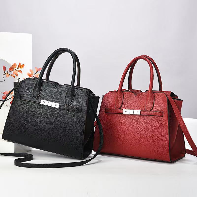 Bolso de Hombro de Gran Capacidad con Cierre