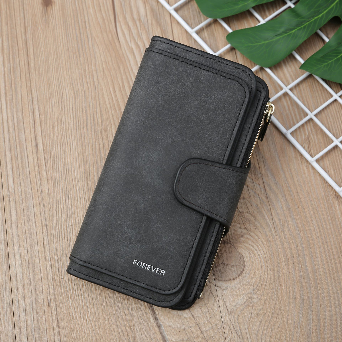 Cross-Border Large-Capacity Long Women's Frosted Pu Multi-Purpose Women's Wallet Clutch Bag Card Holder Women's High-End