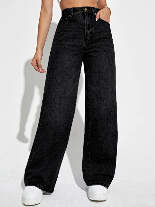 2025 New Jeans Women's Loose Straight-Leg Cross-Border European and American Amazon Aliexpress Women's Trousers Factory Direct Sales