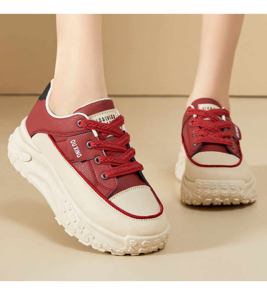 Women's Spring Shoes, Height-Increasing Shoes, Versatile Fashionable Canvas Shoes, Thick-Soled Shoes, Soft-Soled Comfortable Single Shoes, Trendy Casual Shoes