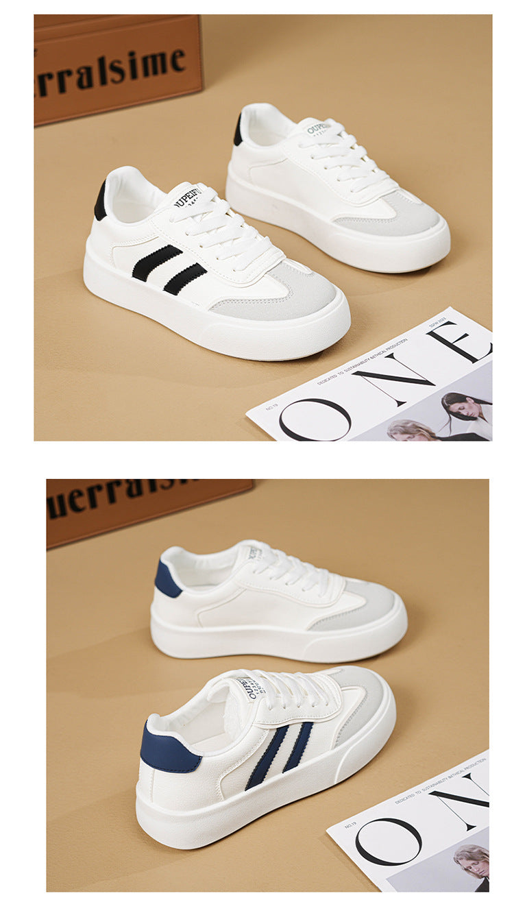 White Shoes Women's Autumn New Women's Shoes 2024 Students Soft Bottom Casual Sports Board Shoes Chic Style Flat Women's Shoes Trendy