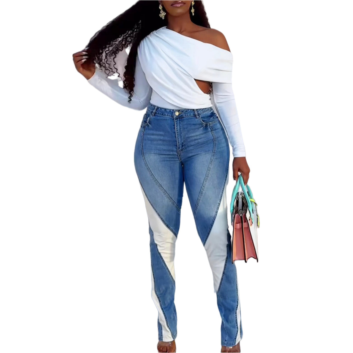 Dz2042-A1 European and American Clothing Amazon New Fashion Casual Jeans Cross-Border Women's Clothing