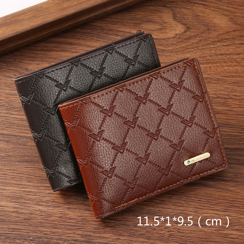 2024 New Cross-Border Supply Pu Coin Wallet Card Holder Men's Wallet Short Source Manufacturer Wallet Wholesale