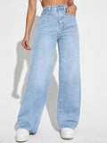 2025 New Jeans Women's Loose Straight-Leg Cross-Border European and American Amazon Aliexpress Women's Trousers Factory Direct Sales