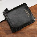 Wallet men's driver's license bag leather case retro simple men's casual short wholesale wallet multi-functional zipper card case