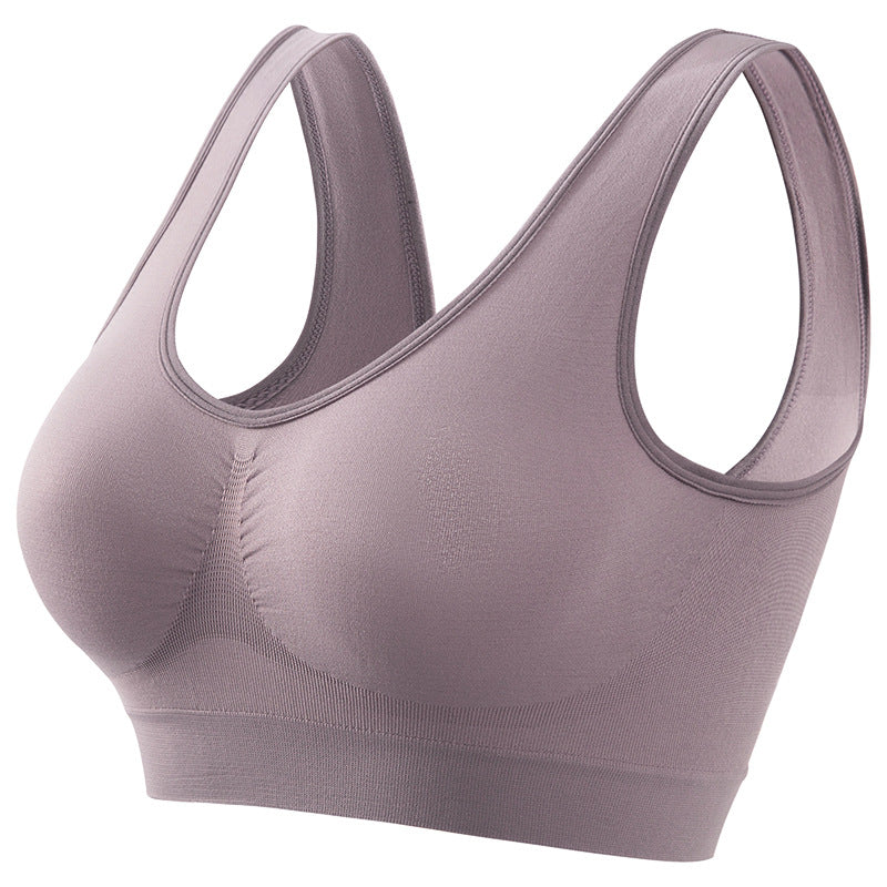 plus size Underwear Women's Small Chest Push-up chubby girl Non-rims Yoga Sports Bra Thin Padded Sexual Beauty Vest