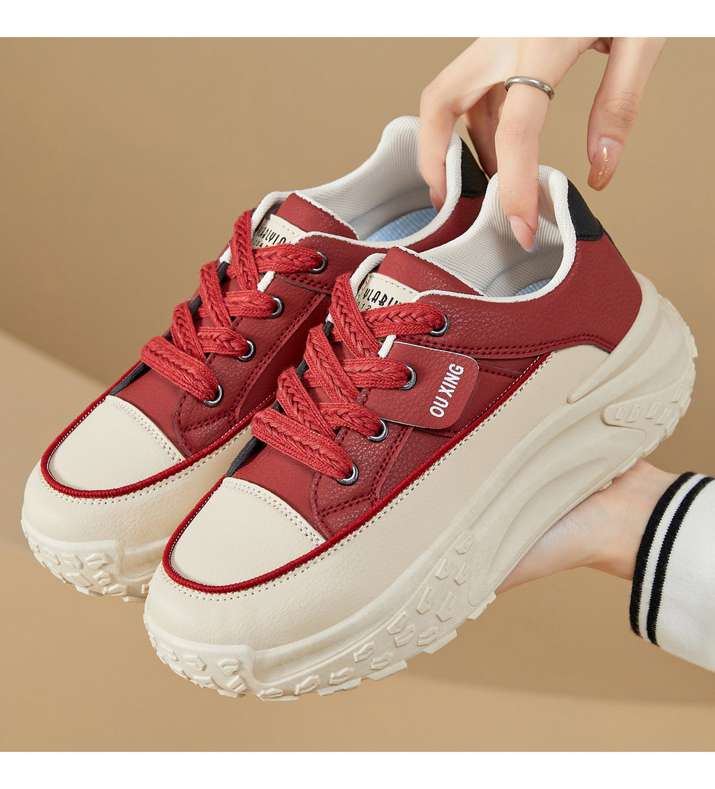 Women's Spring Shoes, Height-Increasing Shoes, Versatile Fashionable Canvas Shoes, Thick-Soled Shoes, Soft-Soled Comfortable Single Shoes, Trendy Casual Shoes