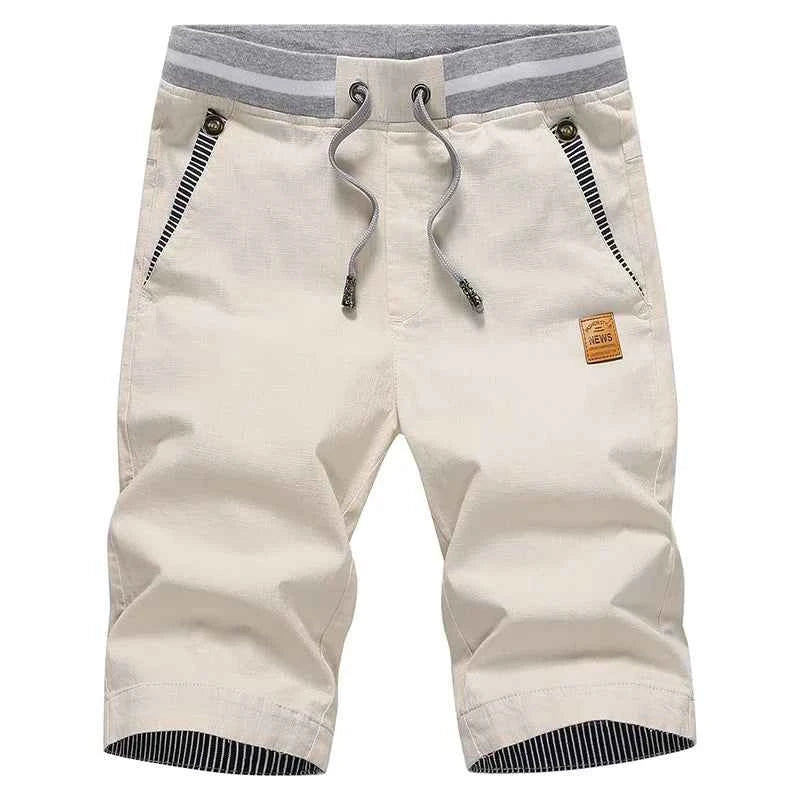 Shorts de Algodón y Lino para Hombre