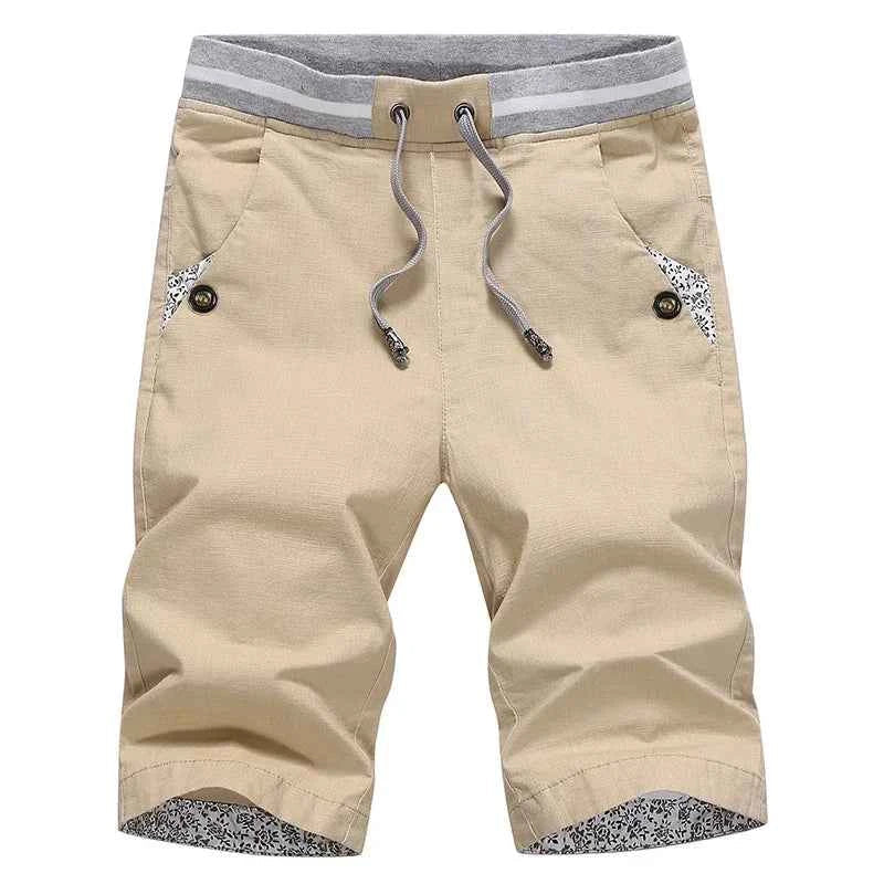 Shorts de Algodón y Lino para Hombre