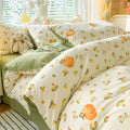 4pcs/set Plant Floral Print Set A Duvet Cover and Bed Sheet A Pair of Pillowcases Suitable for Bedroom Home Decor Bedding Sets