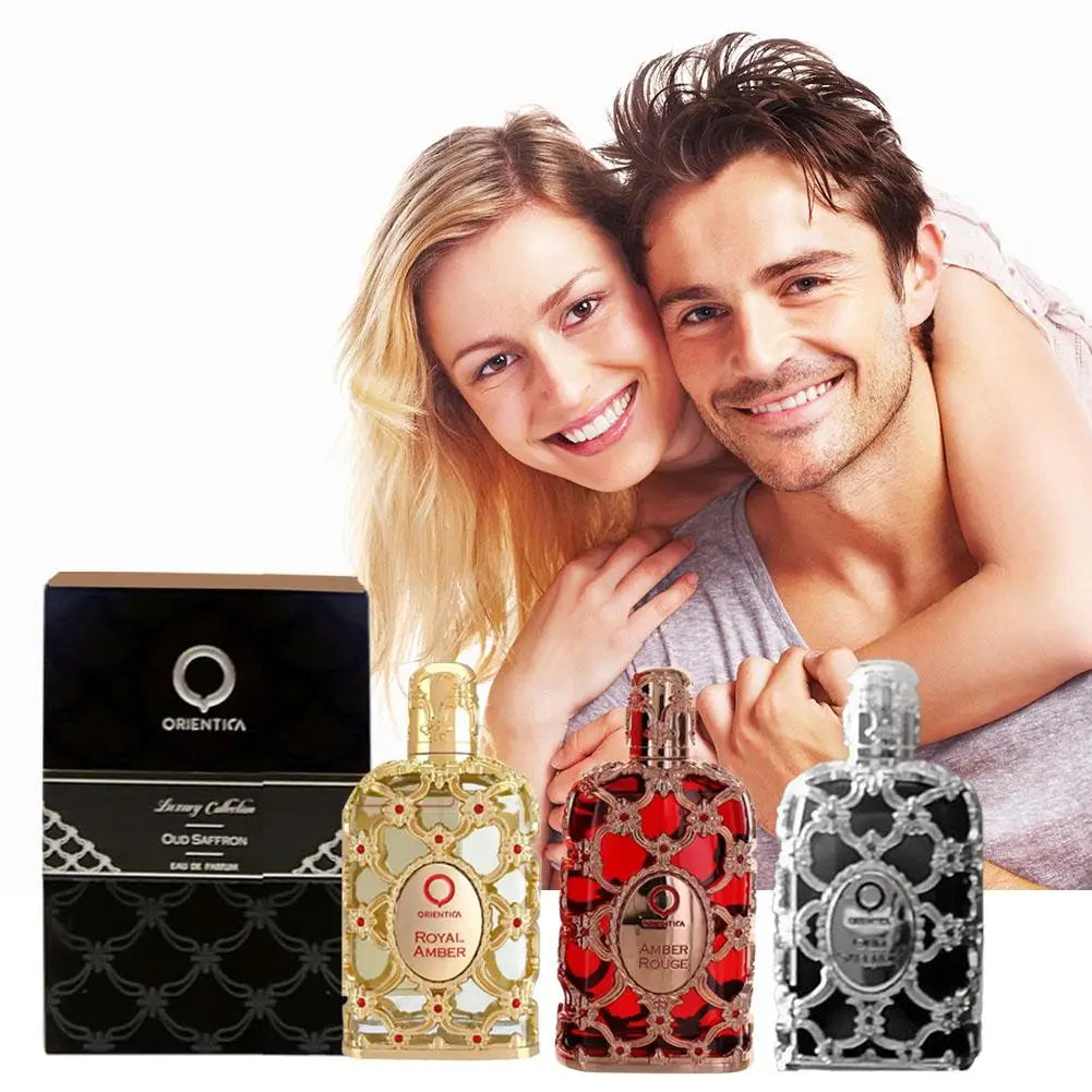 Dubai Royal Amber Perfume 100ml, Unisex Rose Cologne Spray Long Lasting Oriental Fragrance in Glass Bottle for Men & Women