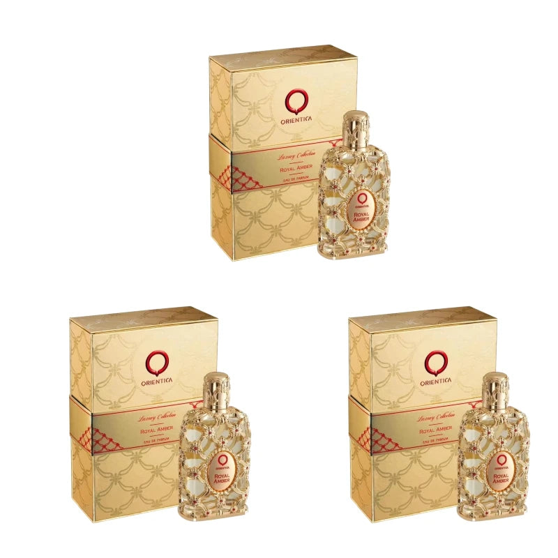 Dubai Royal Amber Perfume 100ml, Unisex Rose Cologne Spray Long Lasting Oriental Fragrance in Glass Bottle for Men & Women