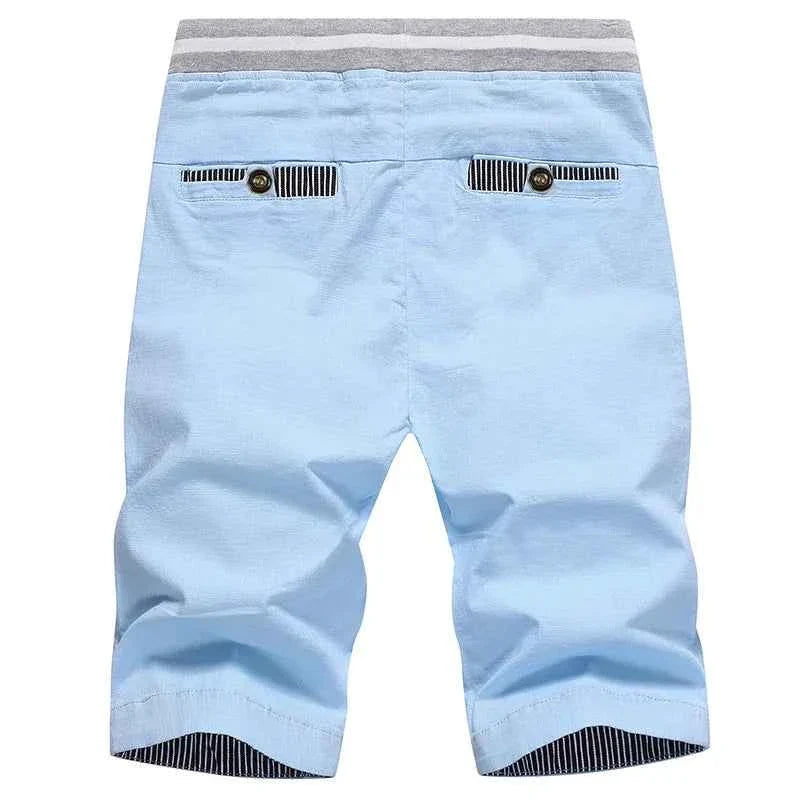 Shorts de Algodón y Lino para Hombre