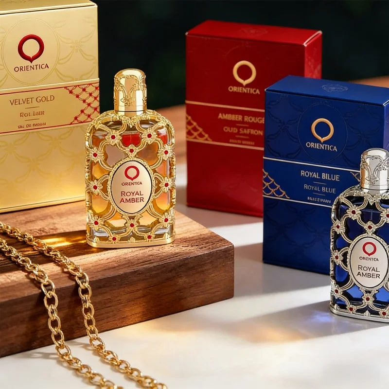 Dubai Royal Amber Perfume 100ml, Unisex Rose Cologne Spray Long Lasting Oriental Fragrance in Glass Bottle for Men & Women