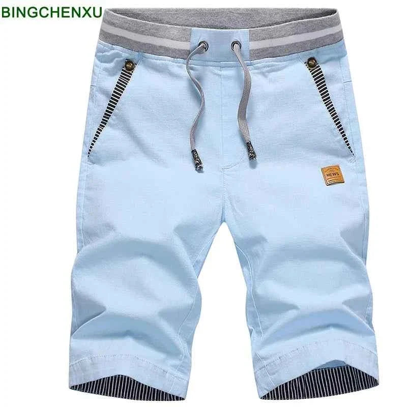 Shorts de Algodón y Lino para Hombre